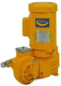 Rugged, compact, hydraulically actuated diaphragm metering pump