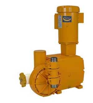 AquFlow Series 3000 compact hydraulically actuated diaphragm metering pump
